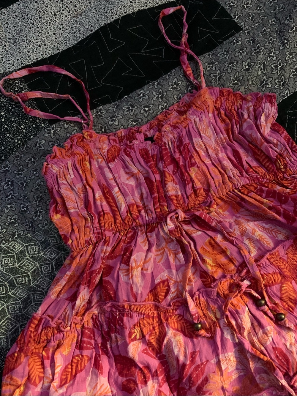 Pink & Orange Floral Print Sundress